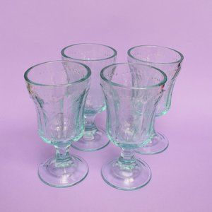 INDIANA GLASS  • turquoise goblets